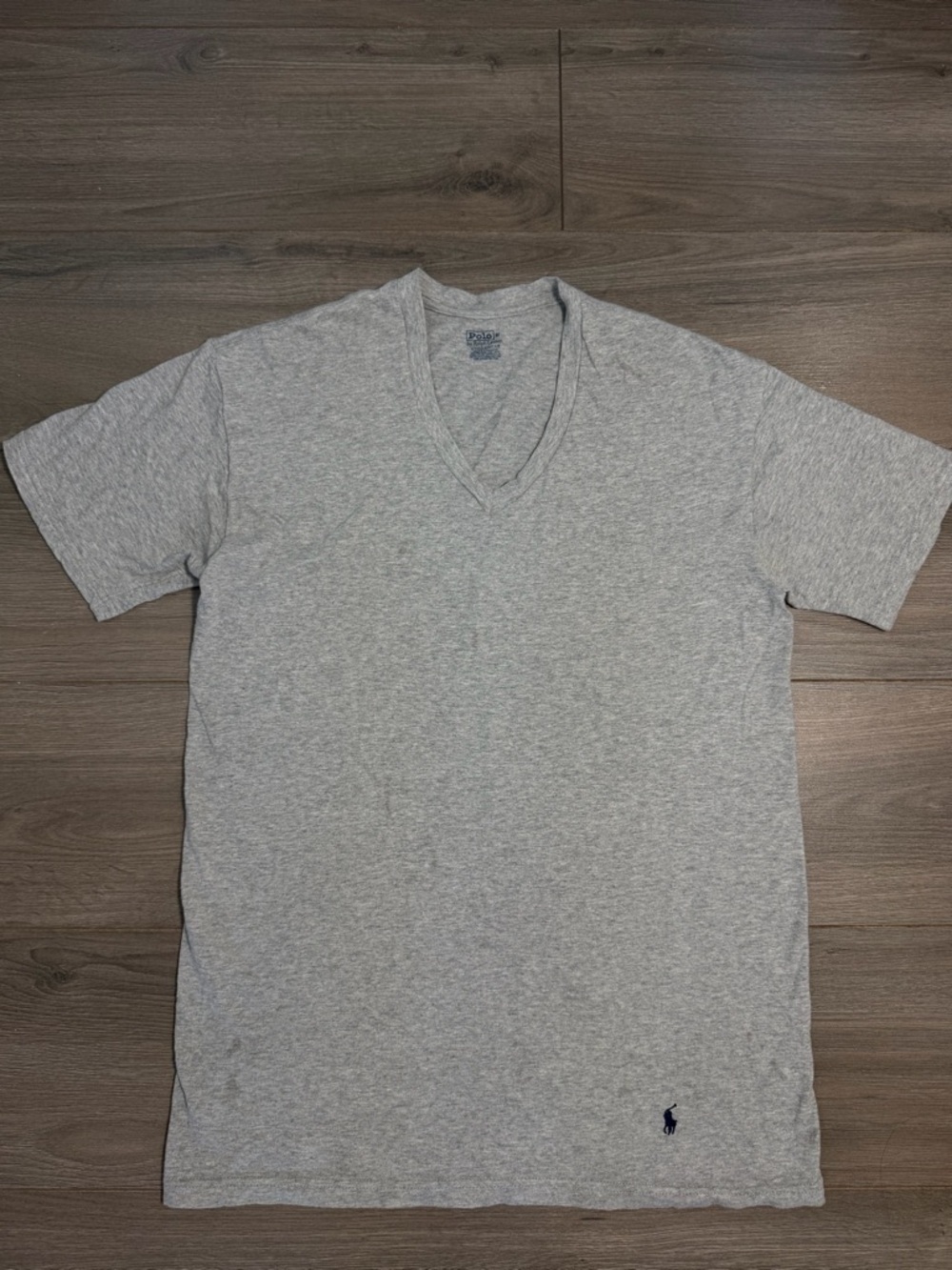POLO Ralph Lauren Men's Light Gray V-Neck Short Sleeve Tee